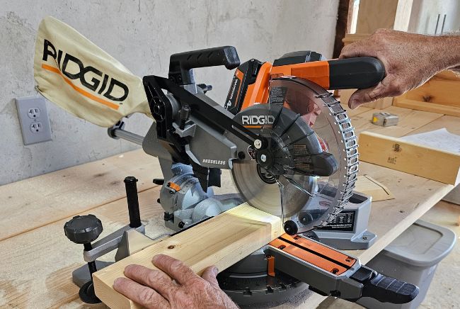 The Bob Vila Team Tests a Ridgid Miter Saw